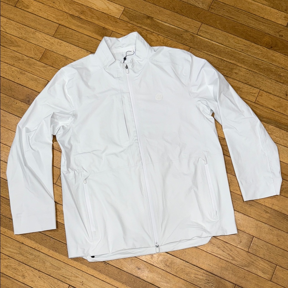 NWT G/FORE White Men’s Full-Zip Windbreaker Jacket